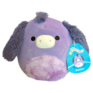 Squishmallows Kellytoy 8" Deacon the Purple Donkey Fantasy Squad Soft Plush